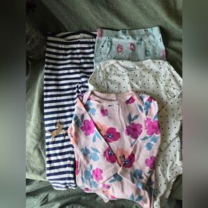 Toddler girl 18m outfit set 4pc Llama Deer Leggings Floral Carters Bodysuit